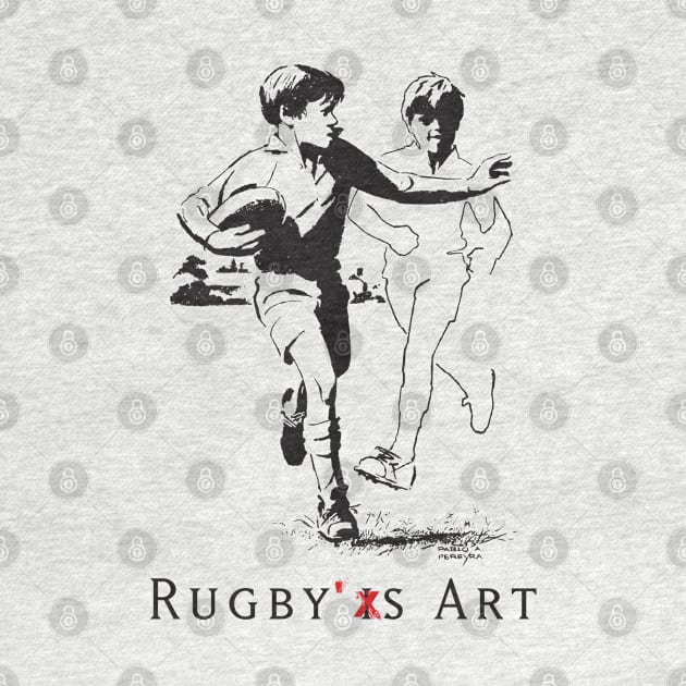 Rugby Junior Hand-Off by PPereyra by Pablo Pereyra Art